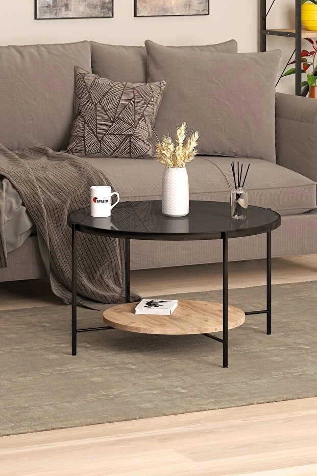 Oslo Orta Sehpa - Füme Cam / Atlantik Çam